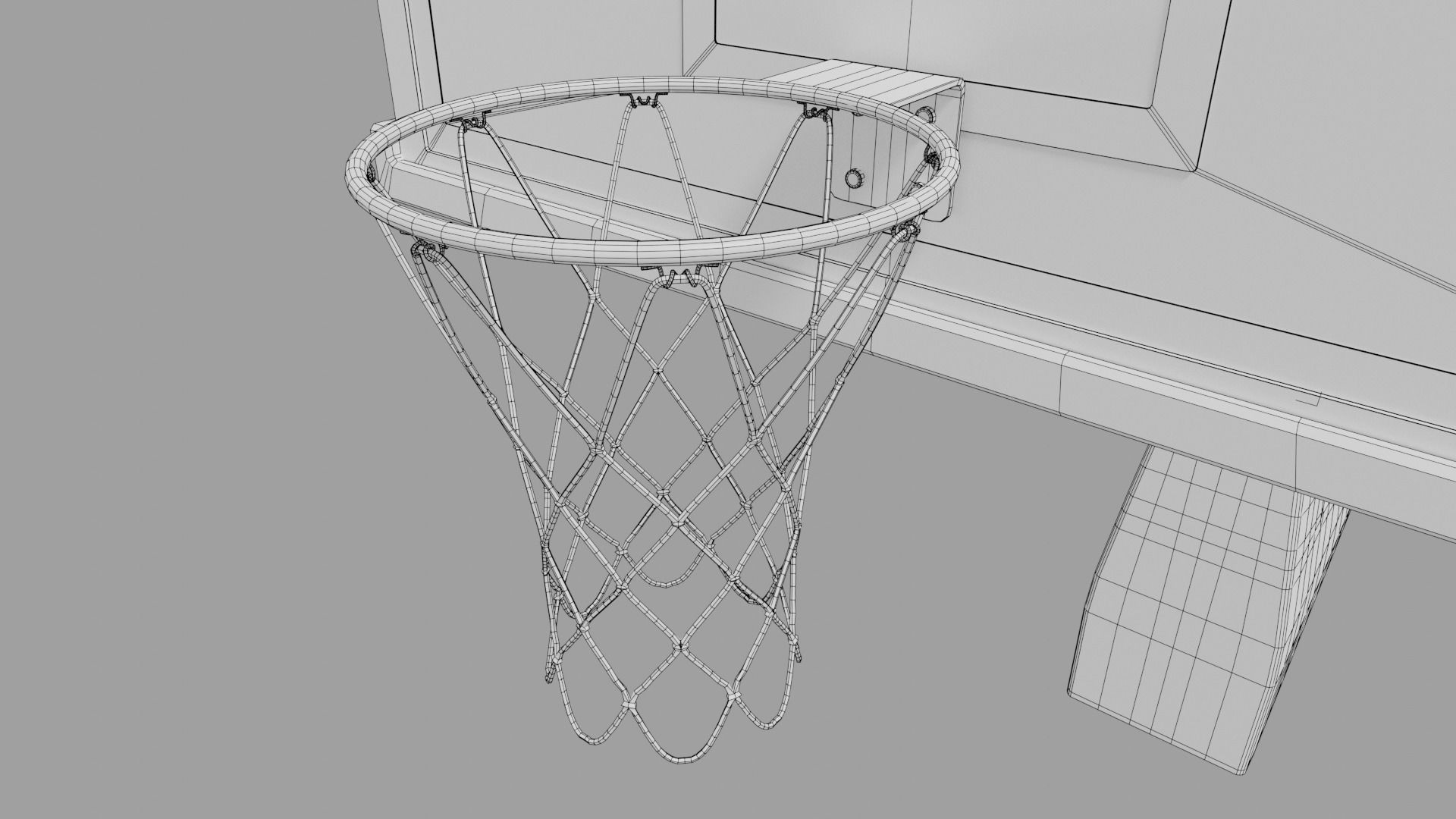 Basketball hoop 3D model_8