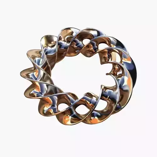 Jewelry gold and silver spiral ring