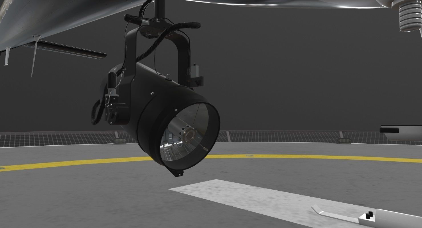  AS-350 San Diego Police Animated Low-poly 3D model_20