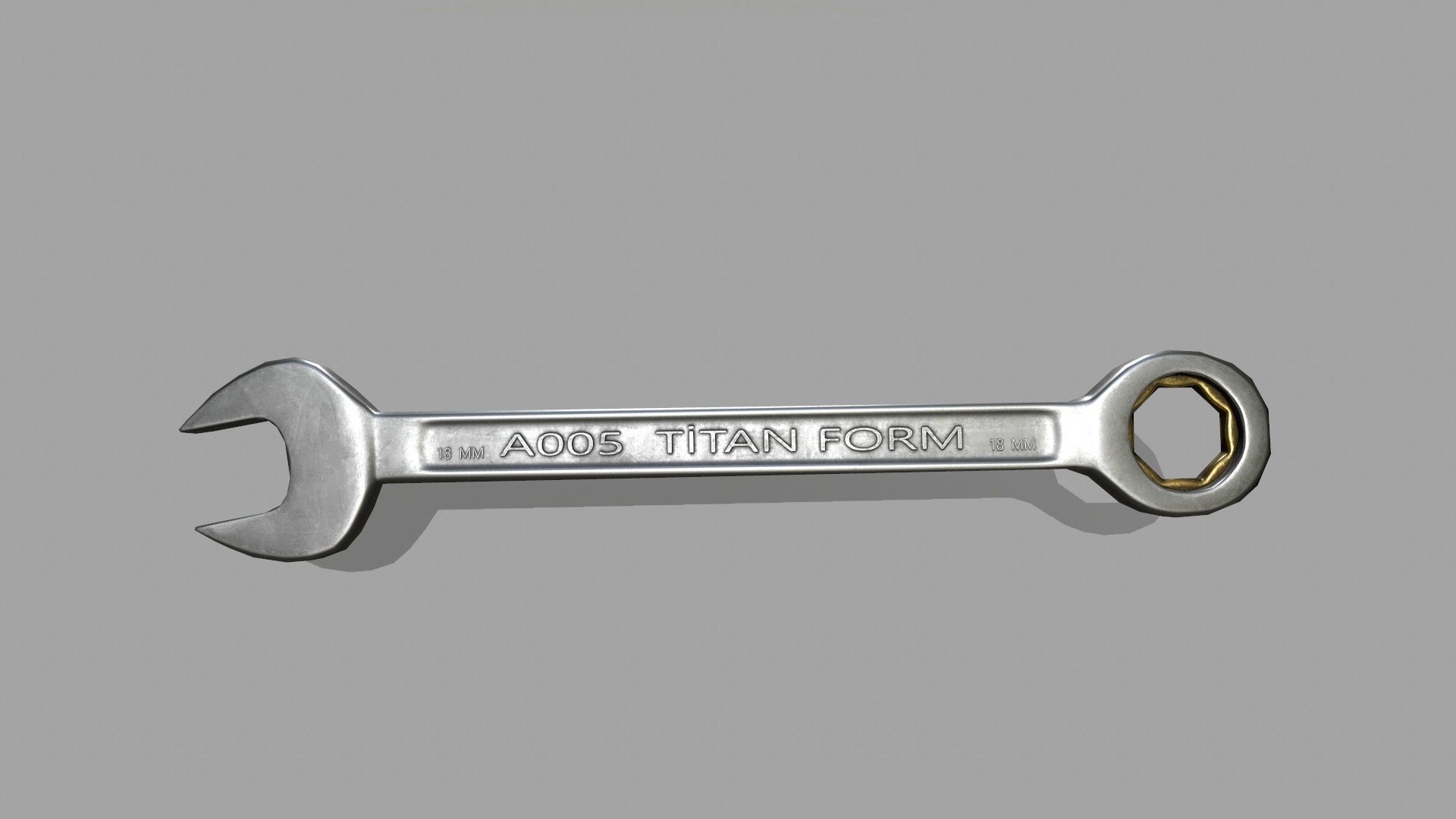 wrench Low-poly 3D model_3