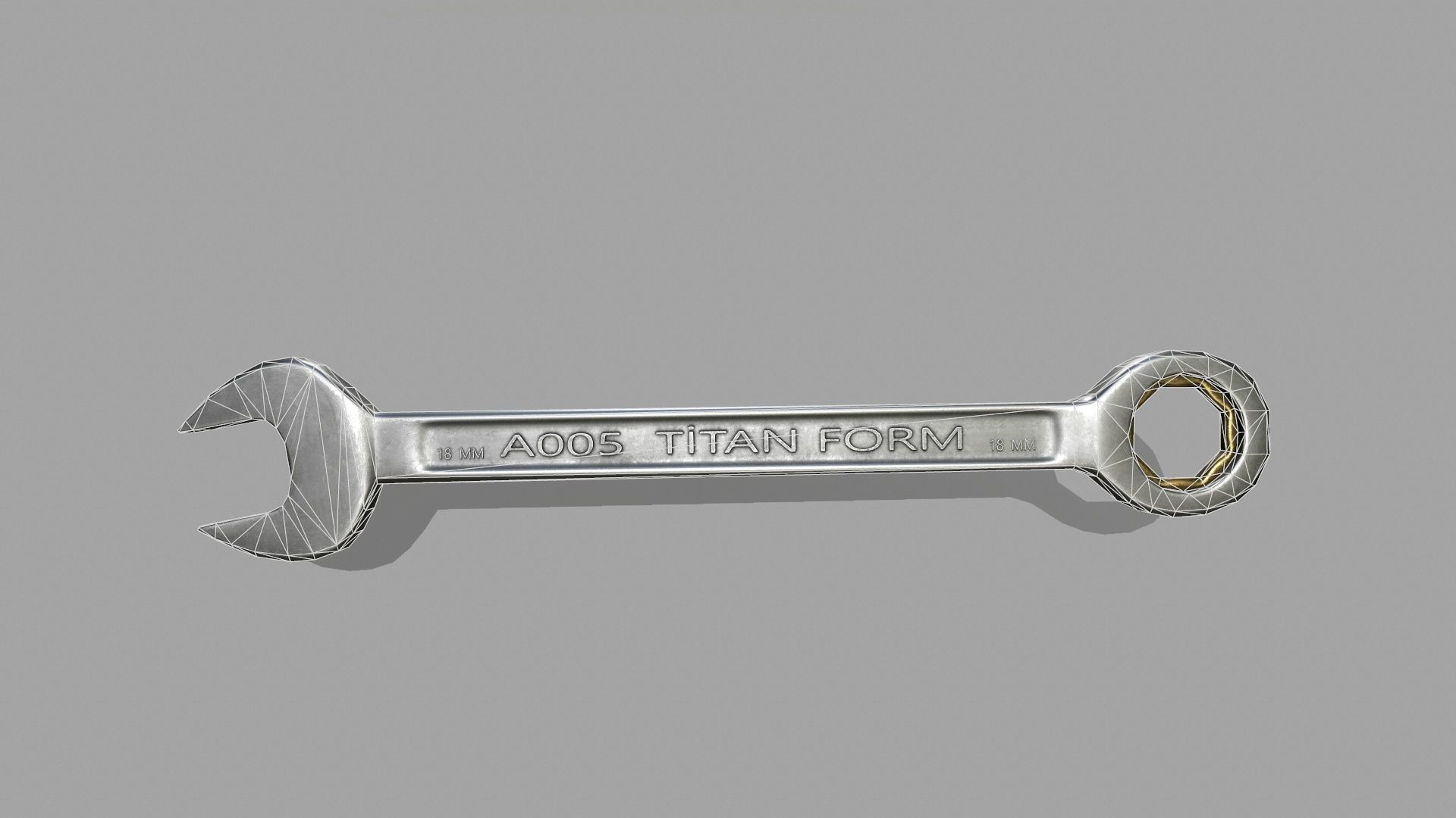 wrench Low-poly 3D model_8