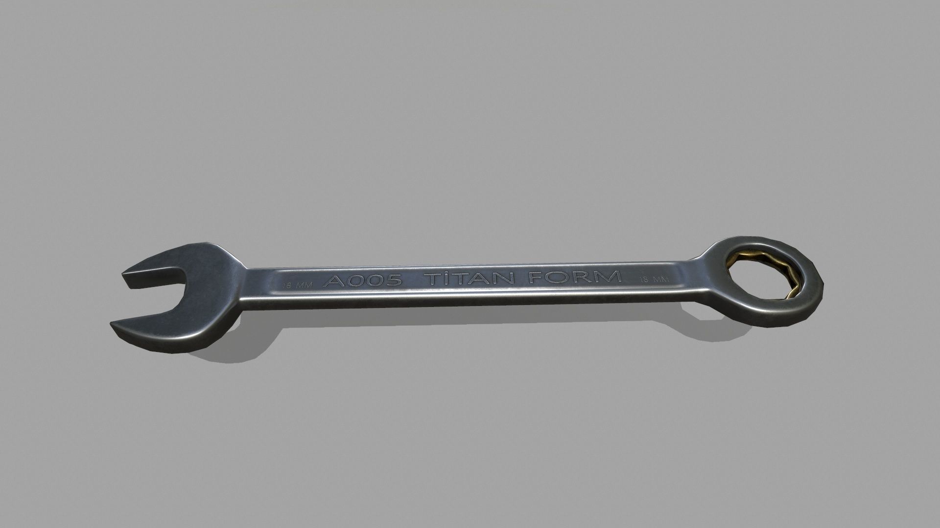 wrench Low-poly 3D model_2