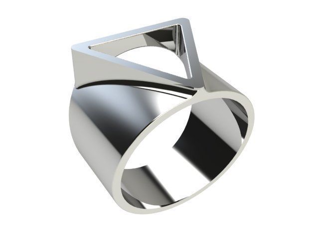 Printable 3d model Triangle Ring 3D print model_7