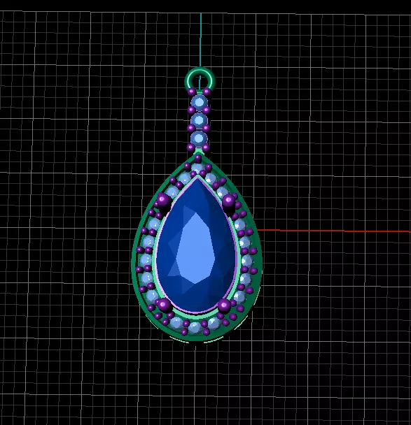 Pear Pendant 3D model_0