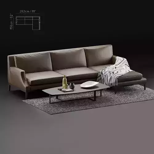 Natuzzi Winston sofa corner 3D model