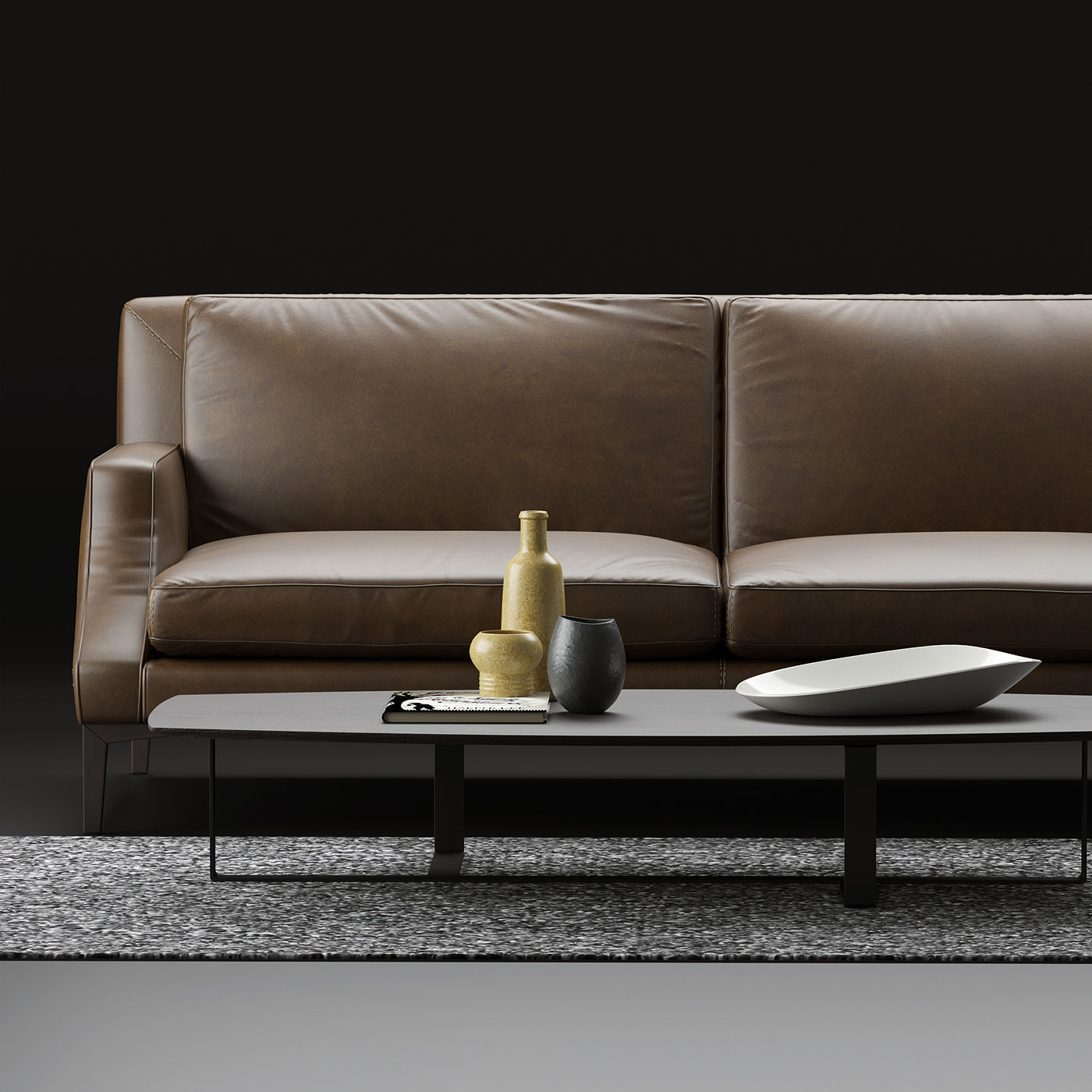 Natuzzi Winston sofa corner 3D model_1