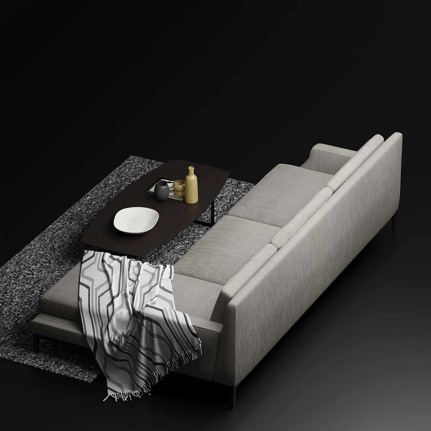 Natuzzi Winston sofa corner 3D model_7
