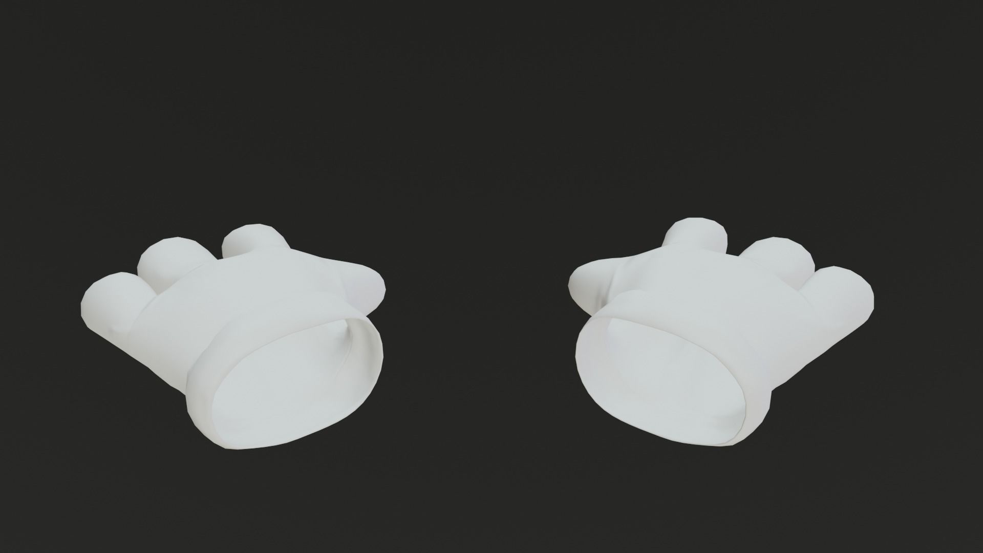 Cartoon Gloves Rigged and Animated Low-poly 3D model_77