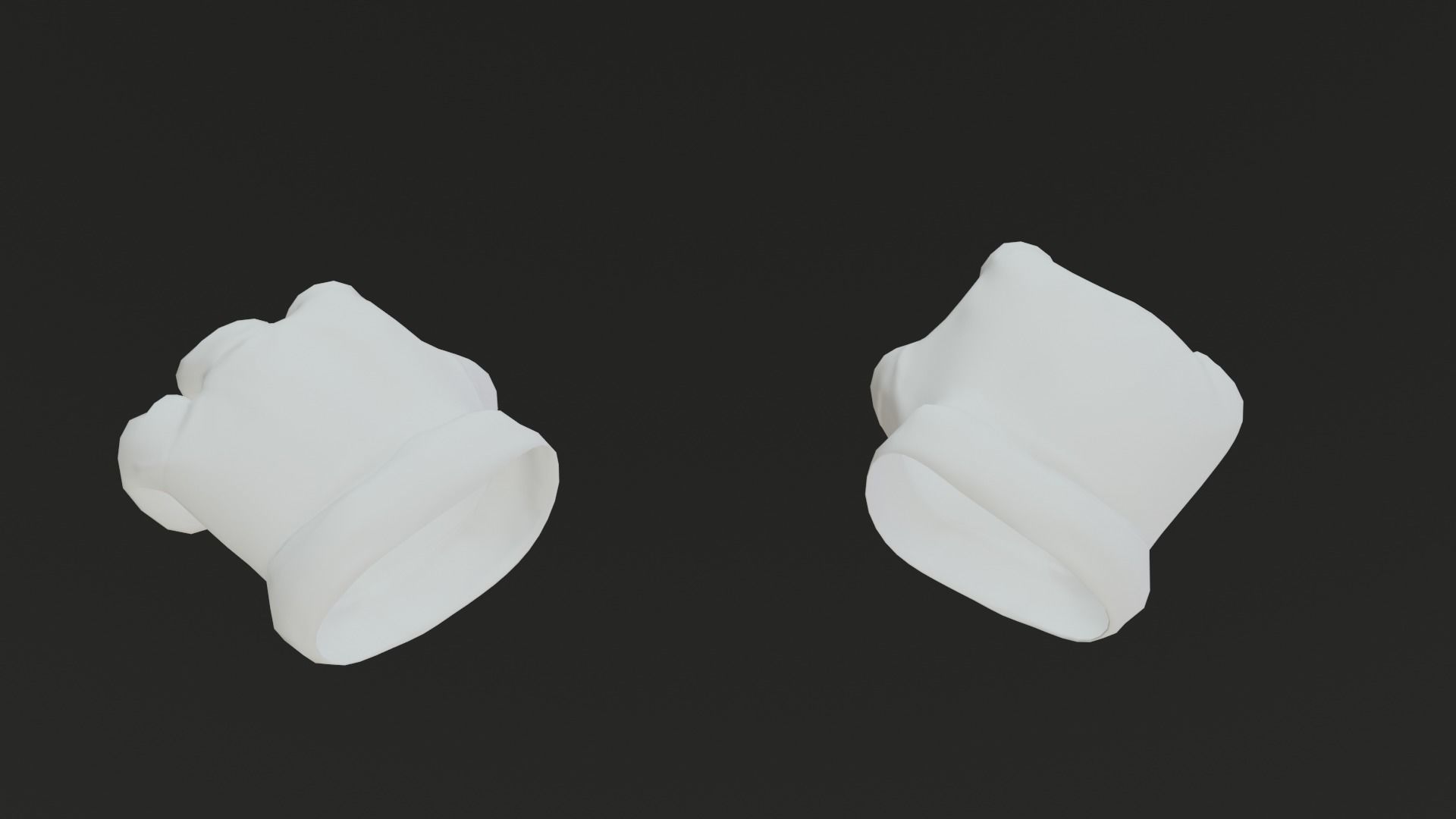 Cartoon Gloves Rigged and Animated Low-poly 3D model_31