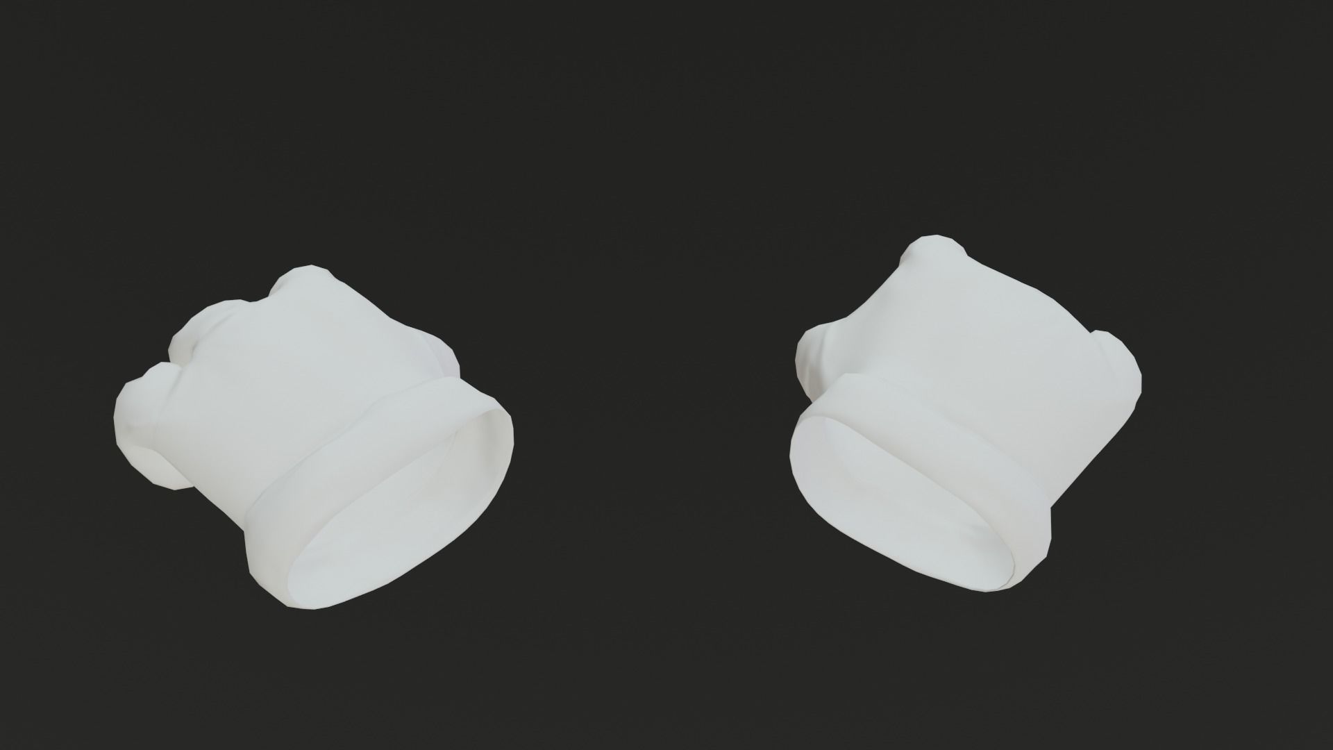 Cartoon Gloves Rigged and Animated Low-poly 3D model_66