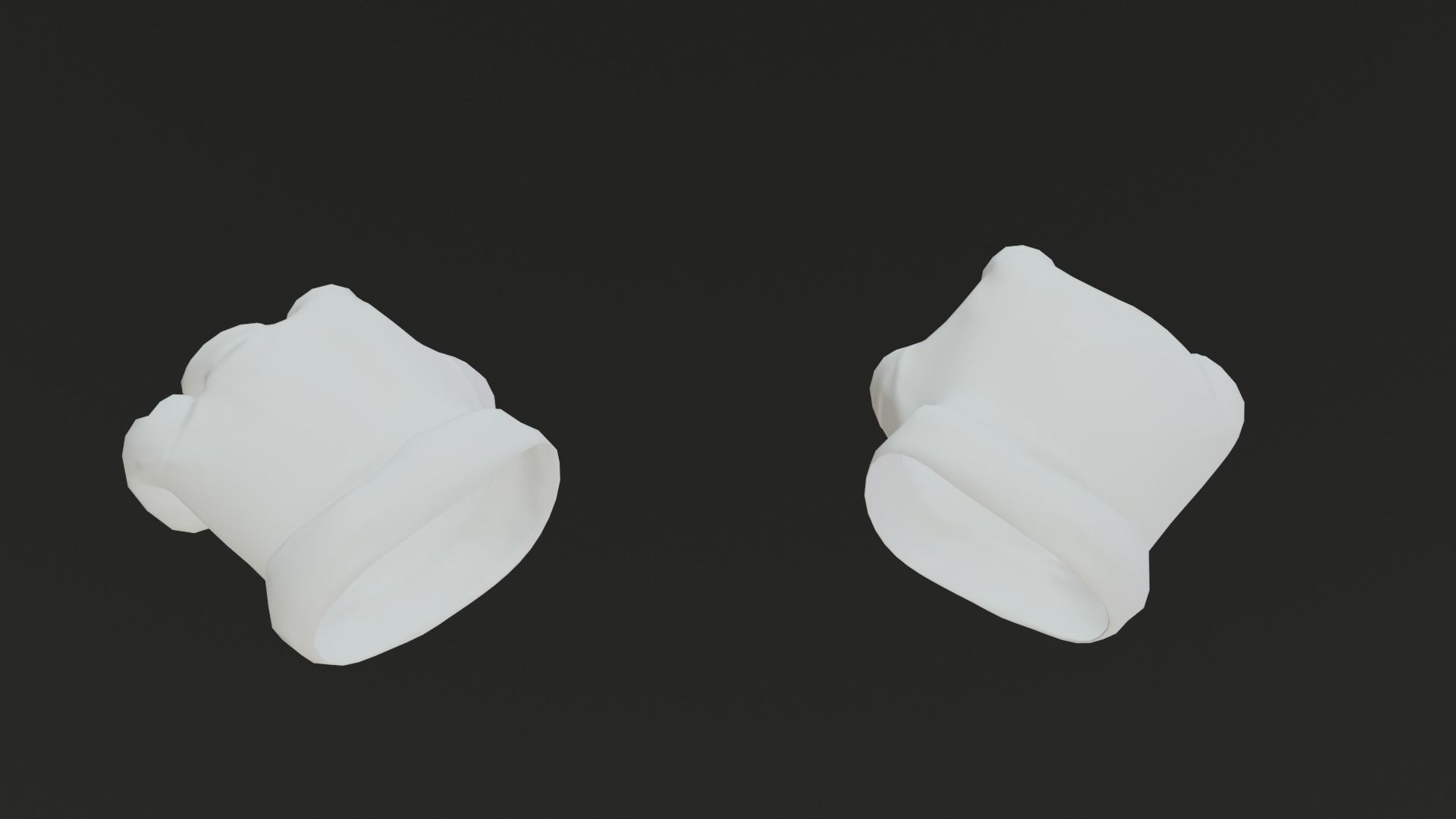 Cartoon Gloves Rigged and Animated Low-poly 3D model_63