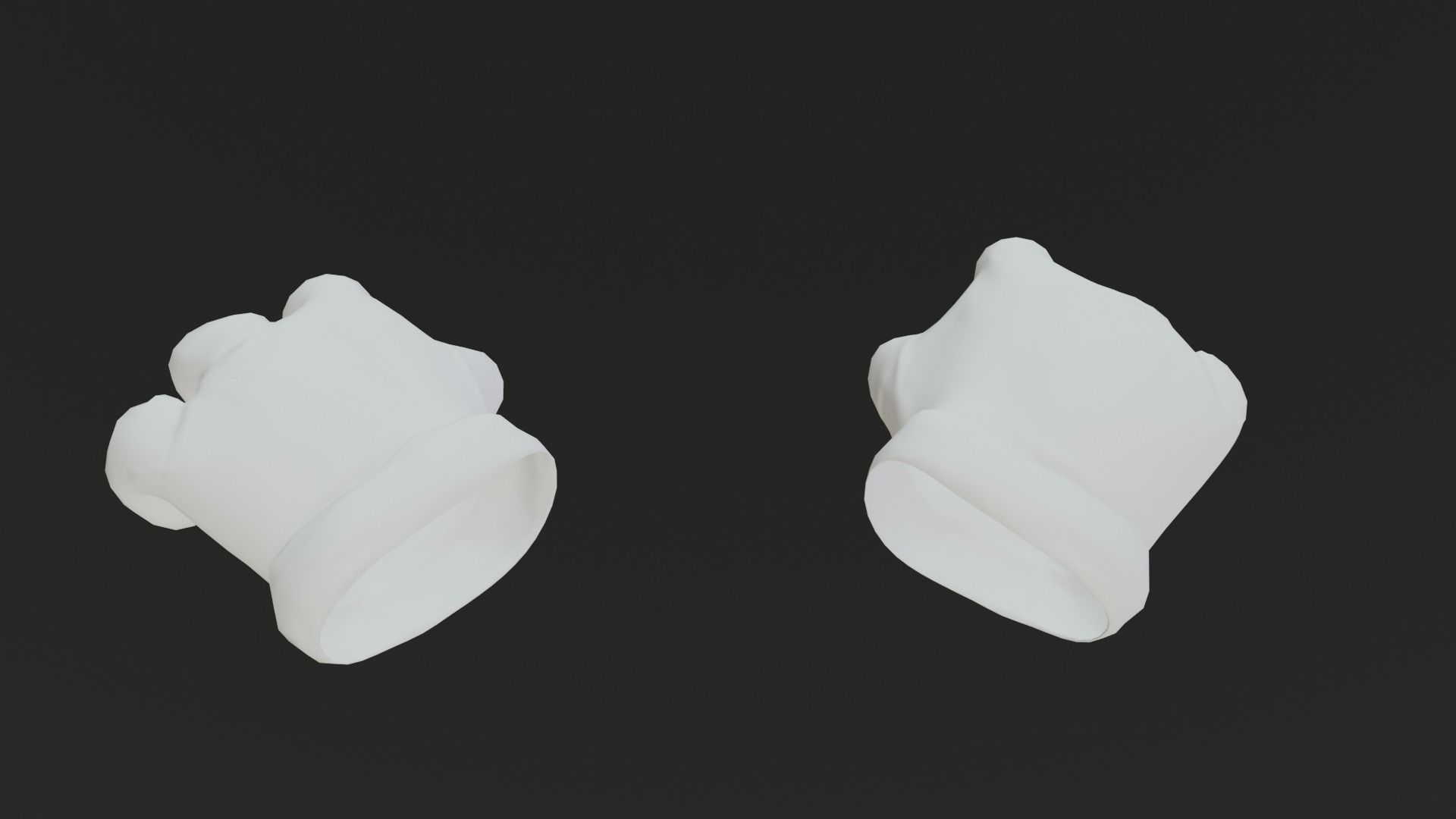 Cartoon Gloves Rigged and Animated Low-poly 3D model_56