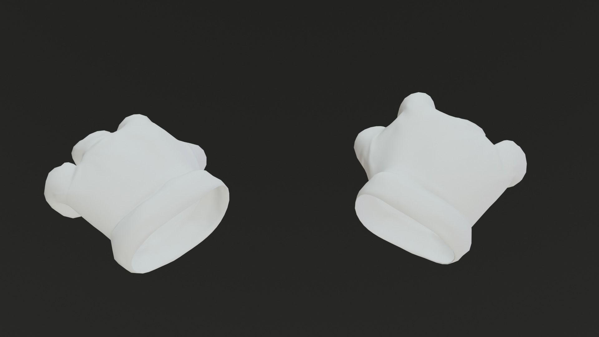 Cartoon Gloves Rigged and Animated Low-poly 3D model_36