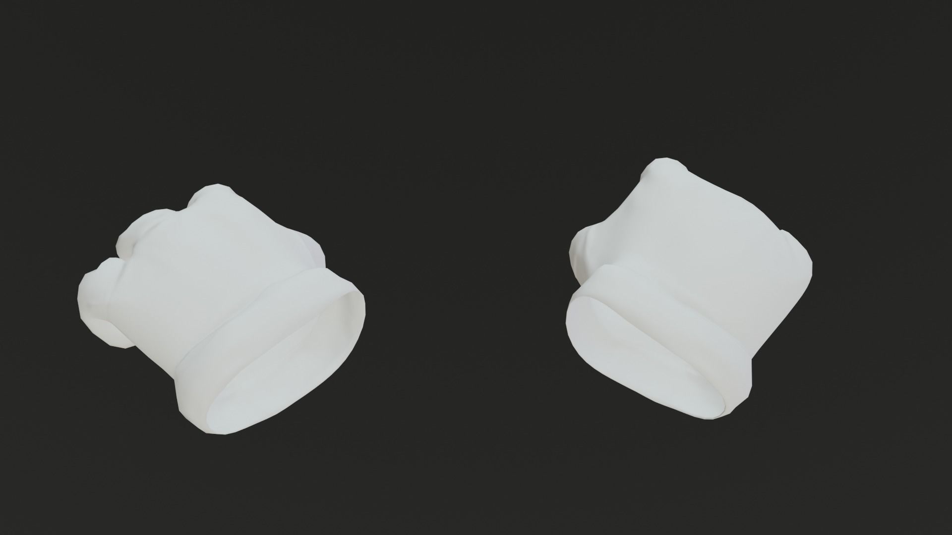 Cartoon Gloves Rigged and Animated Low-poly 3D model_59