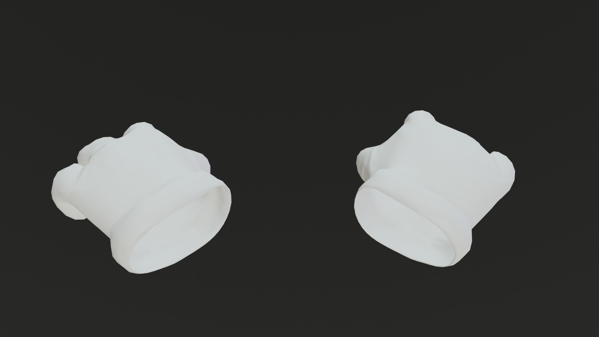 Cartoon Gloves Rigged and Animated Low-poly 3D model_68