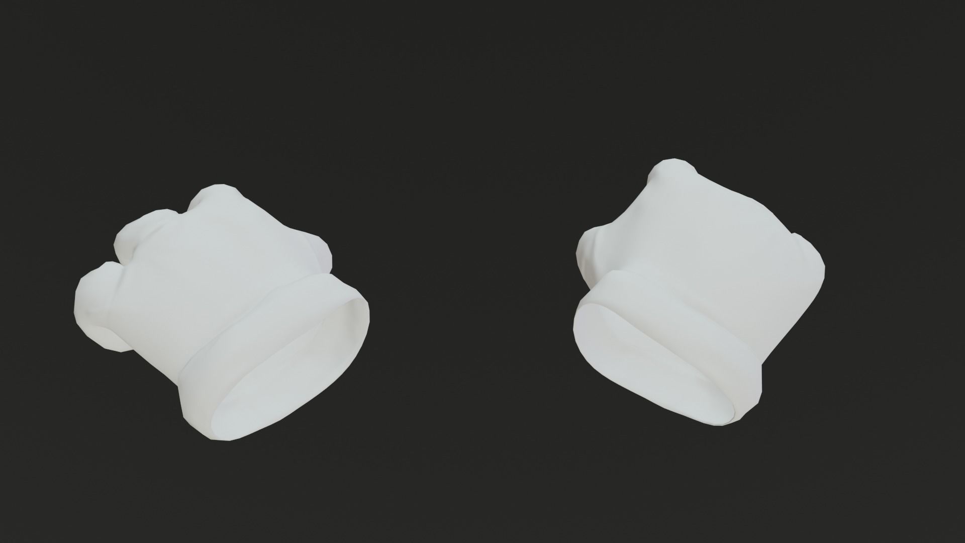 Cartoon Gloves Rigged and Animated Low-poly 3D model_57