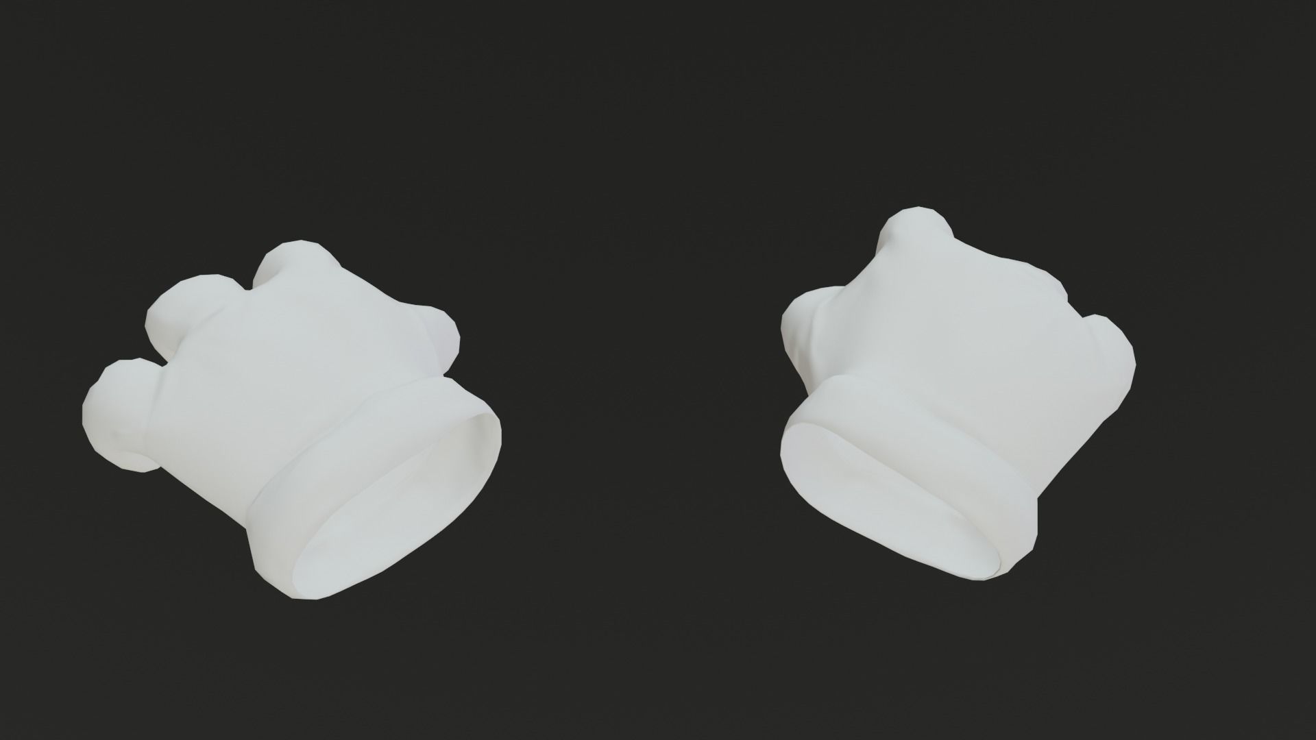 Cartoon Gloves Rigged and Animated Low-poly 3D model_54