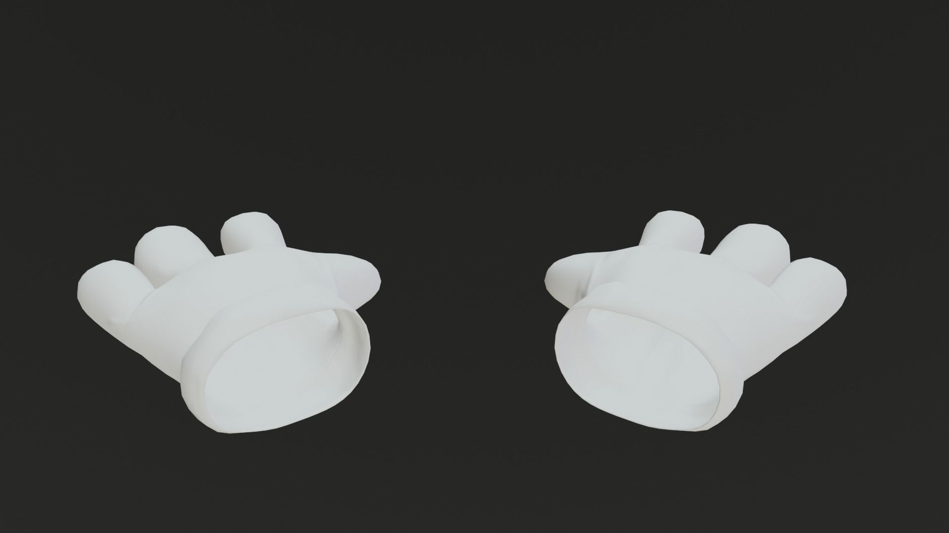 Cartoon Gloves Rigged and Animated Low-poly 3D model_81