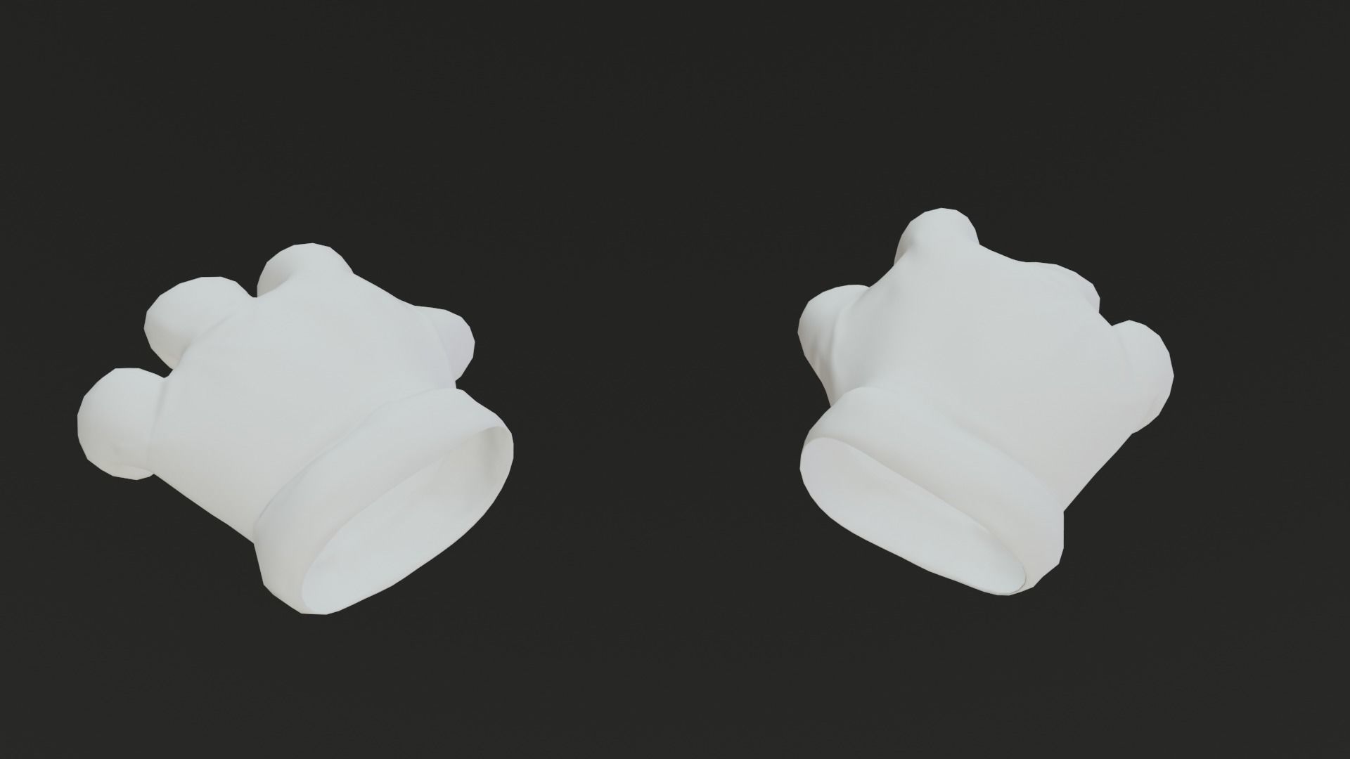 Cartoon Gloves Rigged and Animated Low-poly 3D model_53