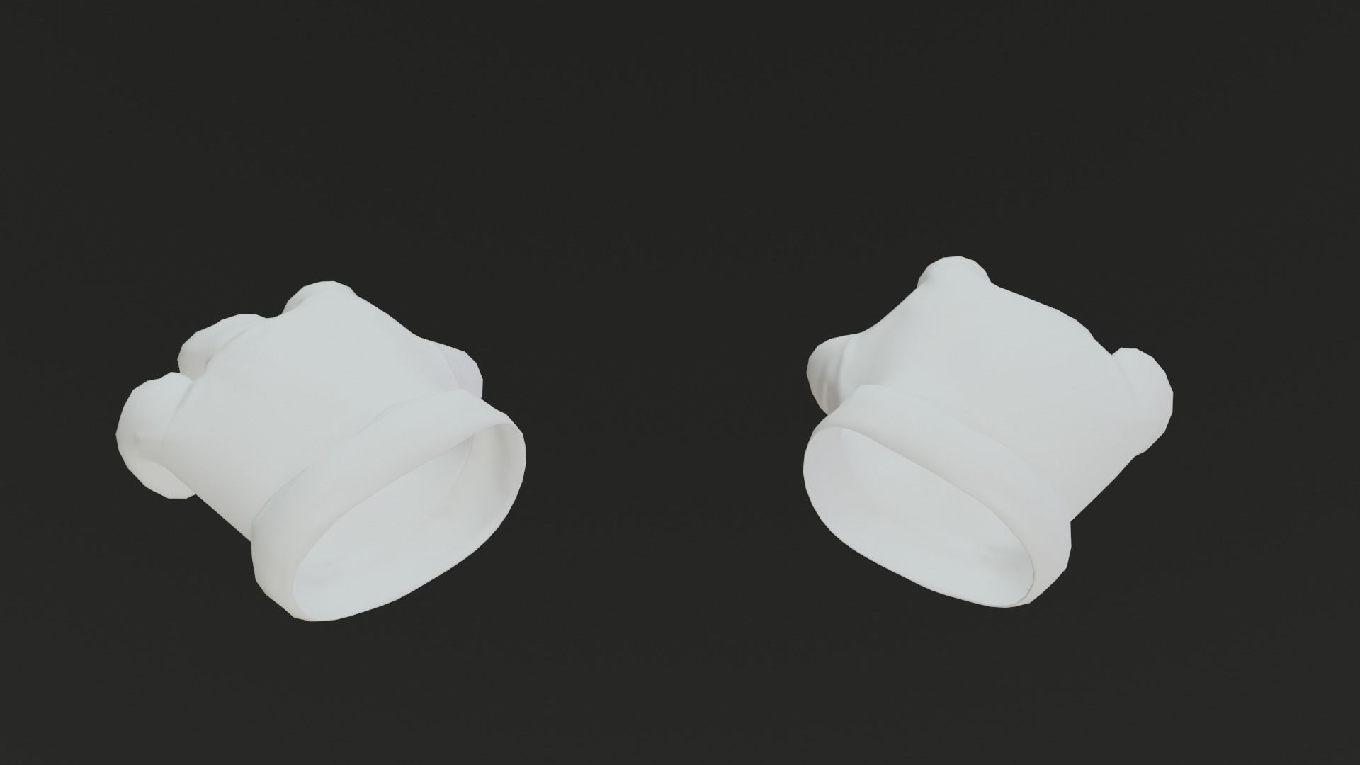 Cartoon Gloves Rigged and Animated Low-poly 3D model_69