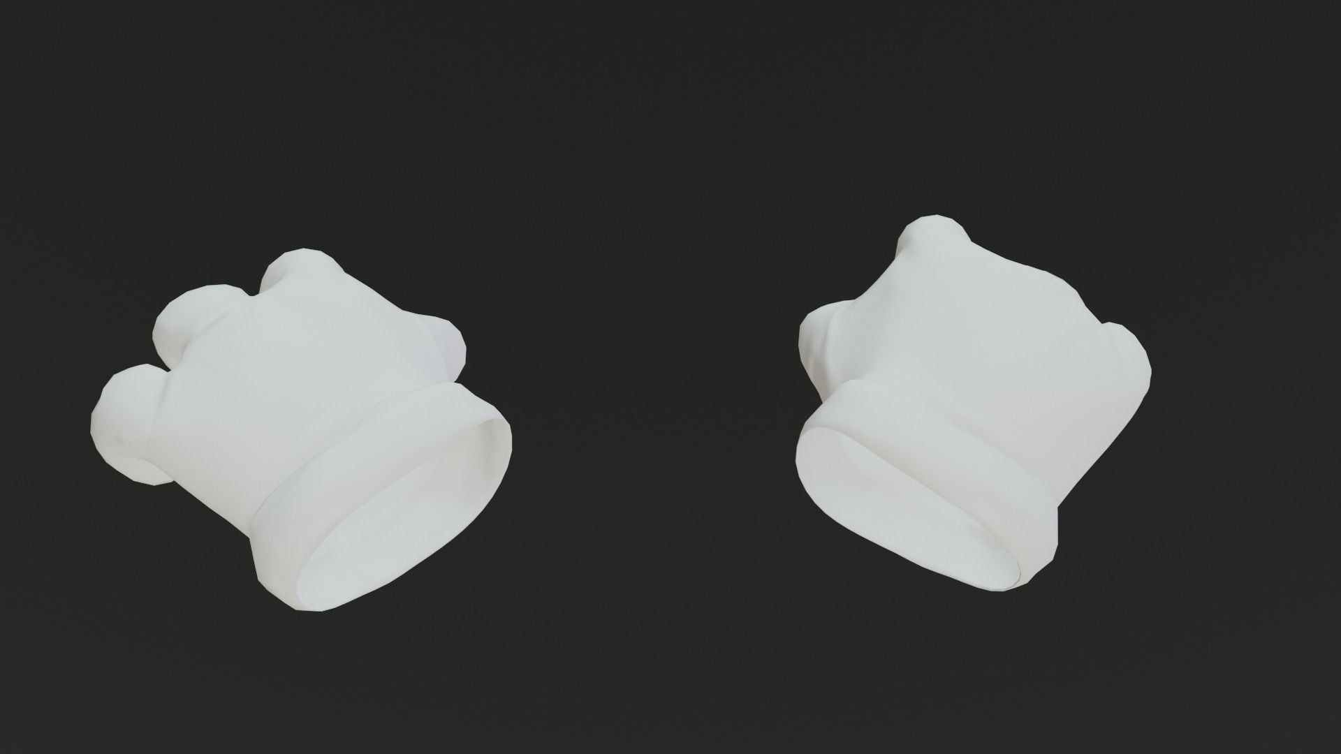 Cartoon Gloves Rigged and Animated Low-poly 3D model_55