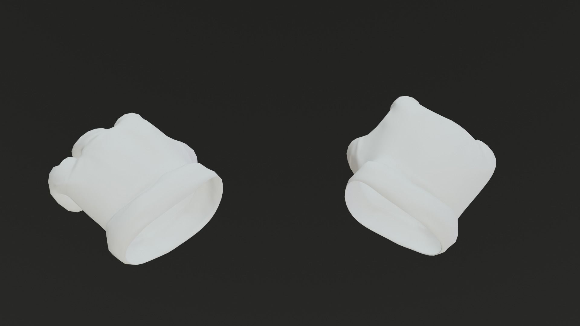 Cartoon Gloves Rigged and Animated Low-poly 3D model_32