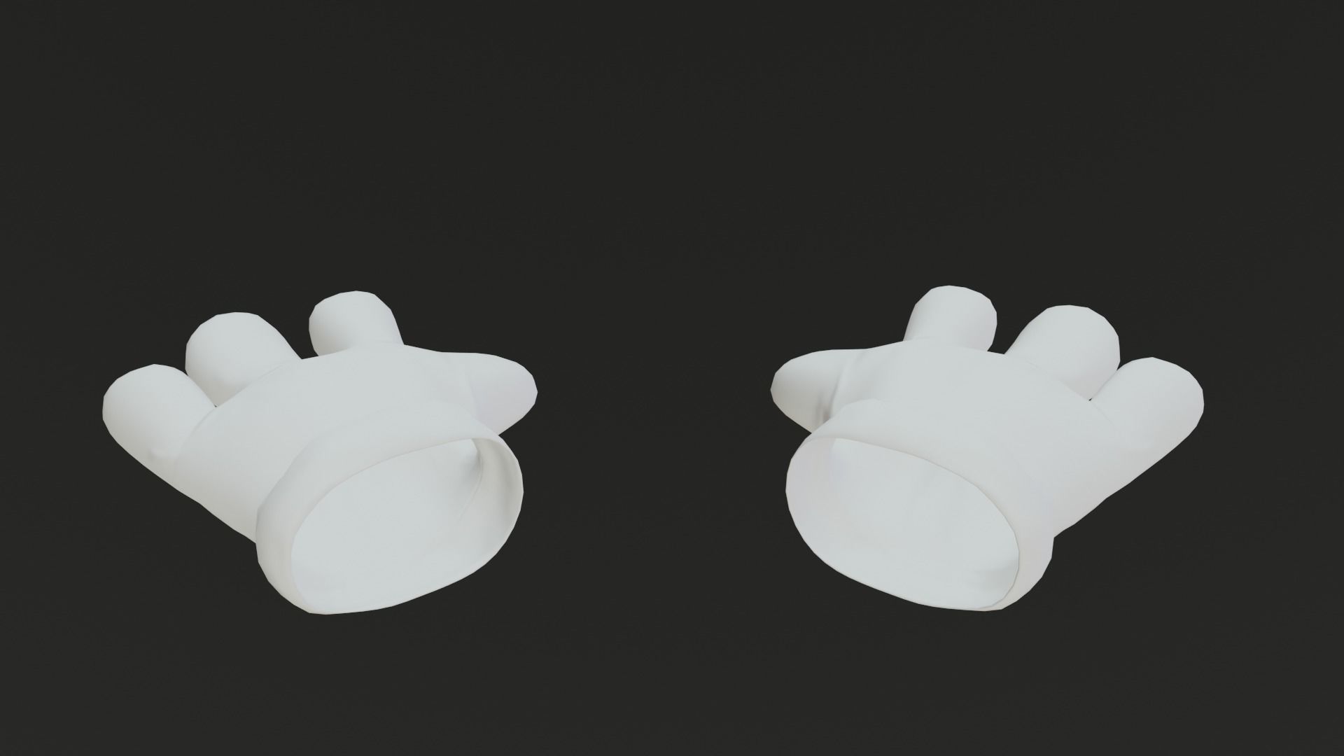 Cartoon Gloves Rigged and Animated Low-poly 3D model_3