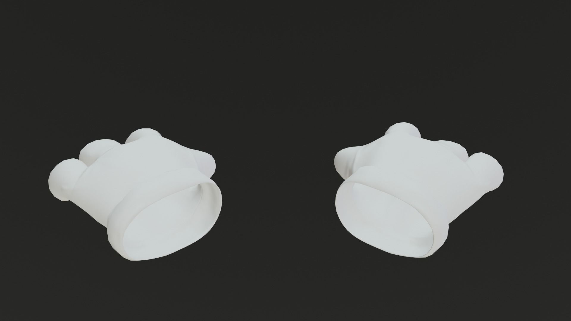 Cartoon Gloves Rigged and Animated Low-poly 3D model_74