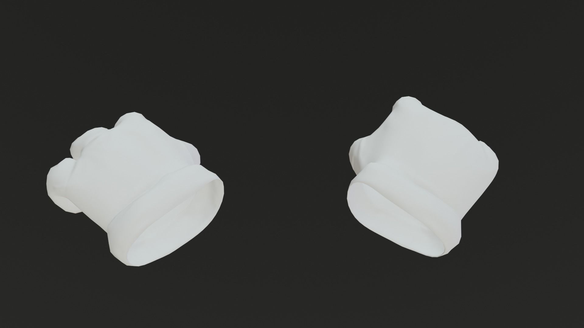 Cartoon Gloves Rigged and Animated Low-poly 3D model_58