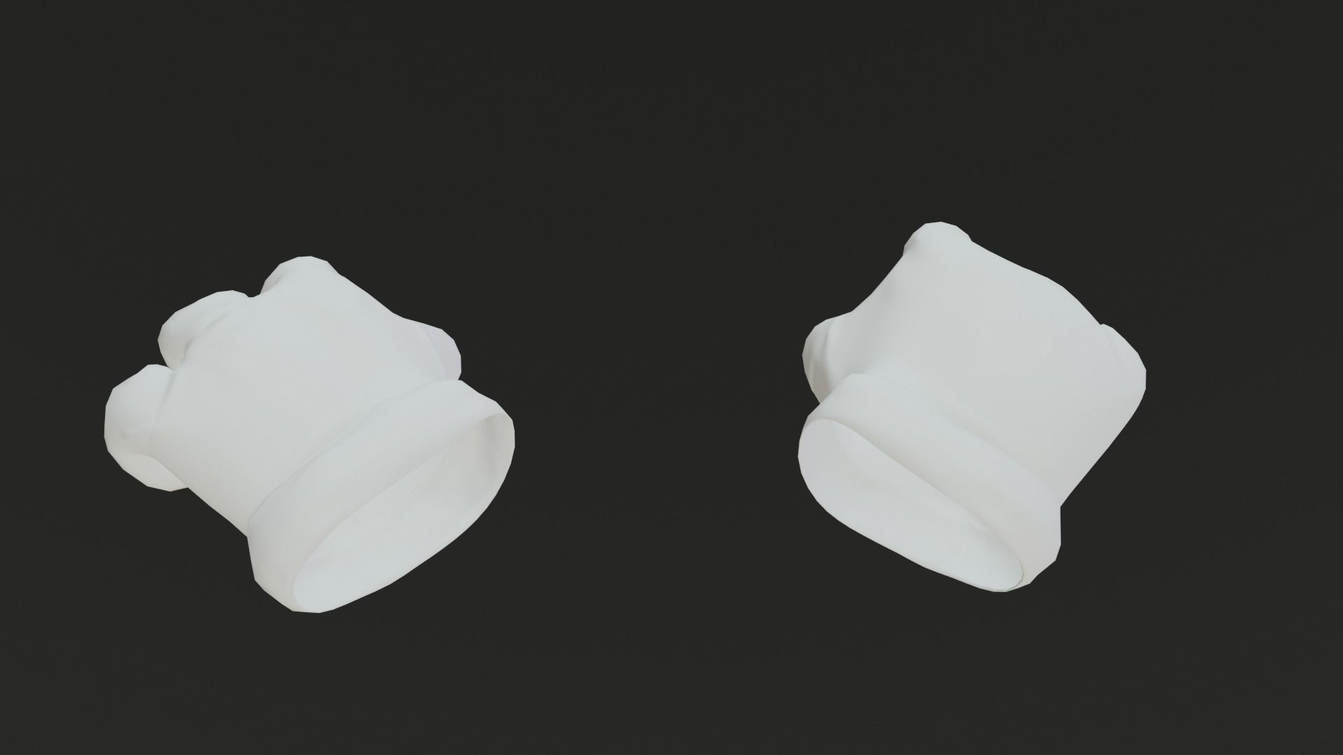 Cartoon Gloves Rigged and Animated Low-poly 3D model_30