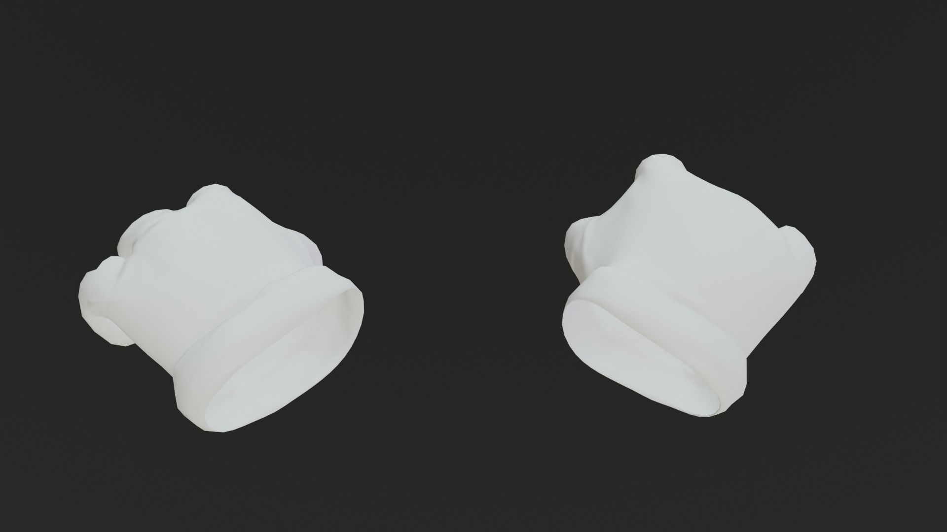 Cartoon Gloves Rigged and Animated Low-poly 3D model_34