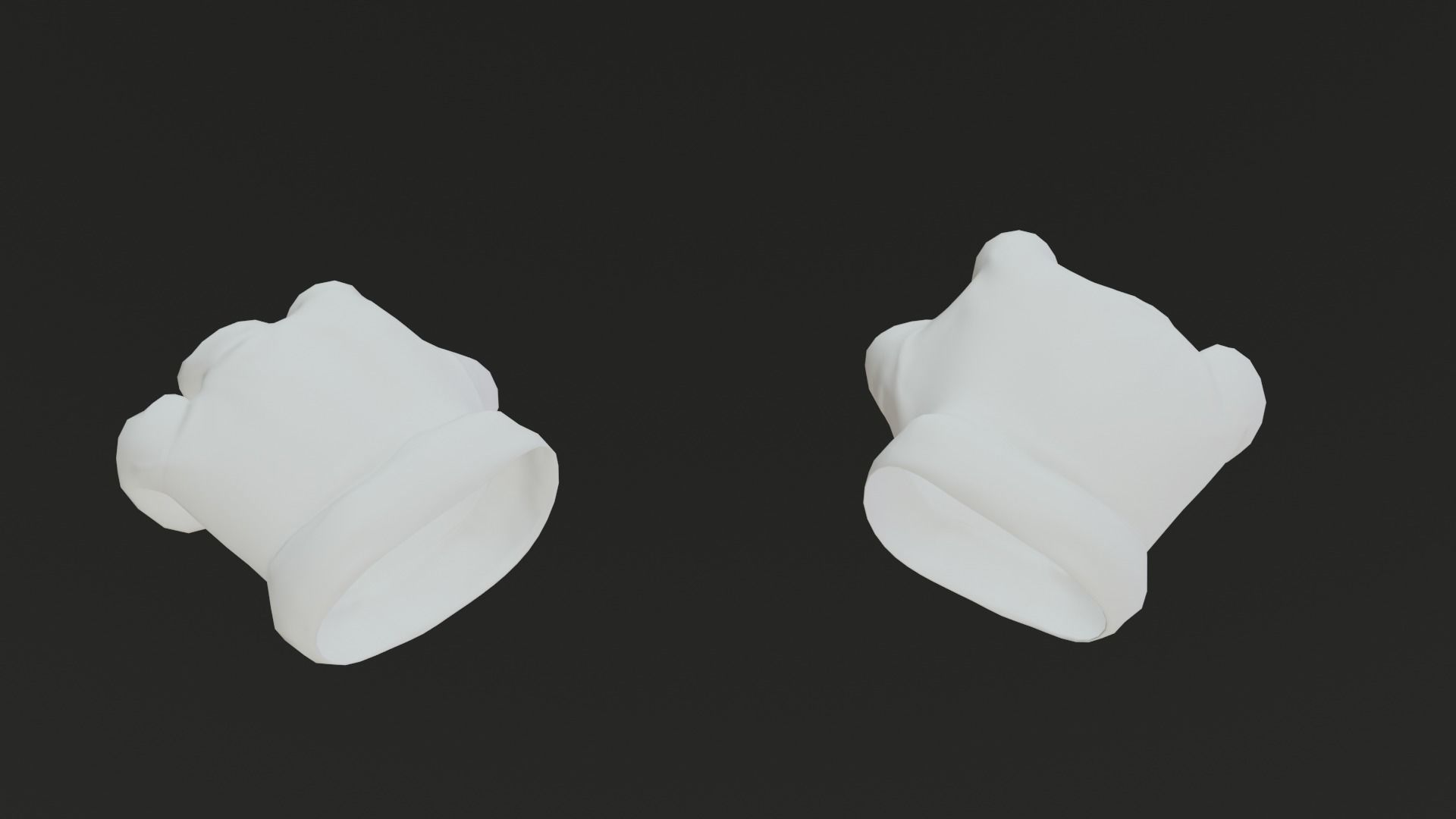 Cartoon Gloves Rigged and Animated Low-poly 3D model_35