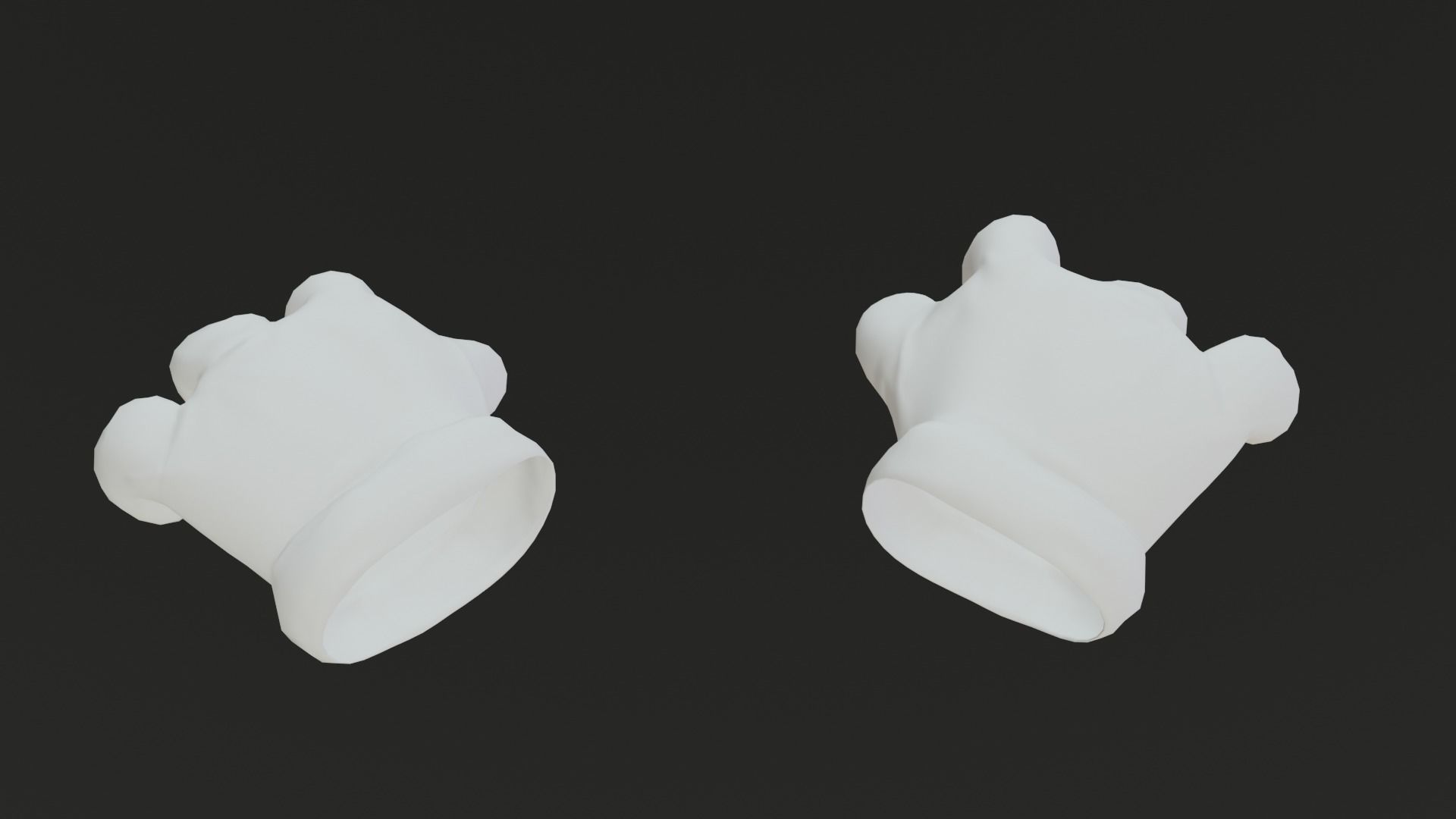 Cartoon Gloves Rigged and Animated Low-poly 3D model_37