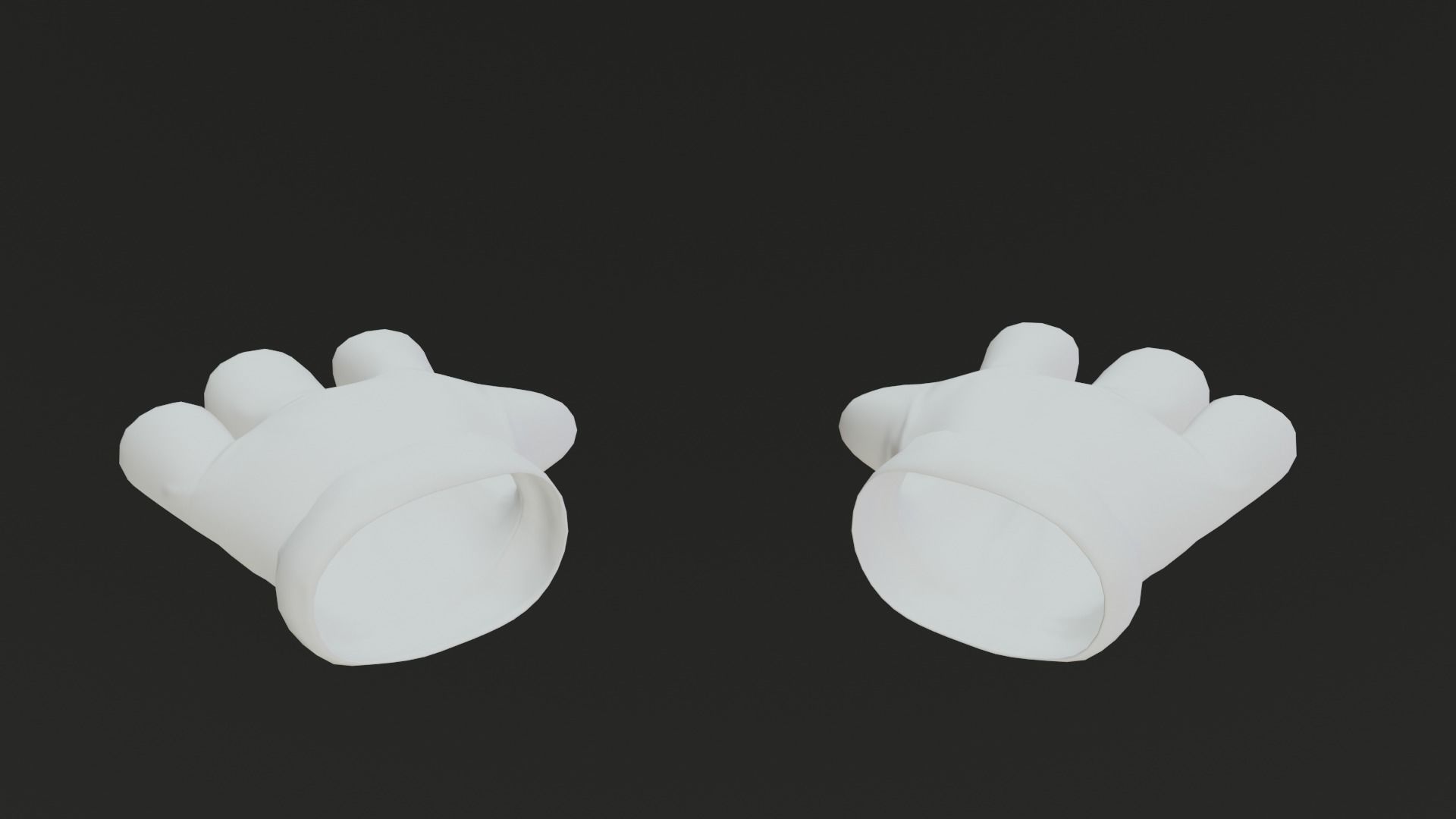 Cartoon Gloves Rigged and Animated Low-poly 3D model_78