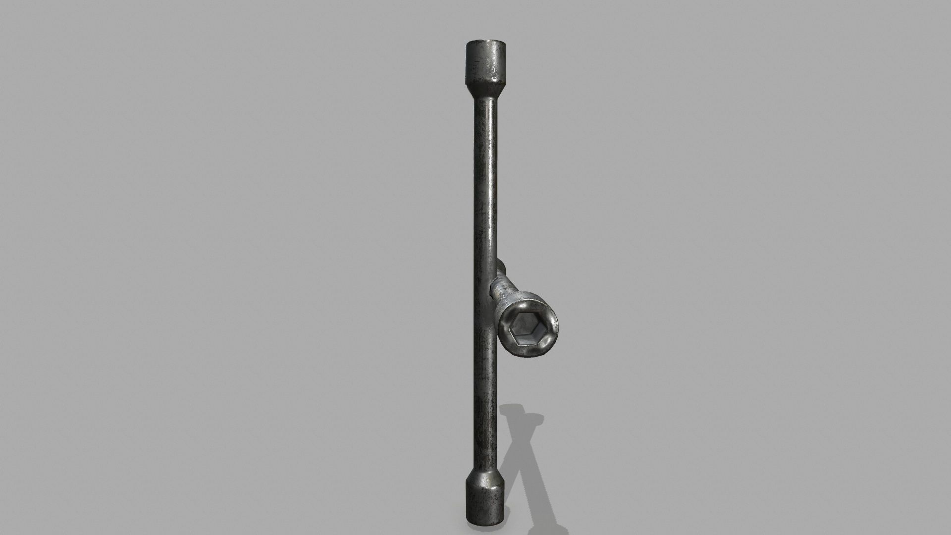 Lug Wrench Low-poly 3D model_4