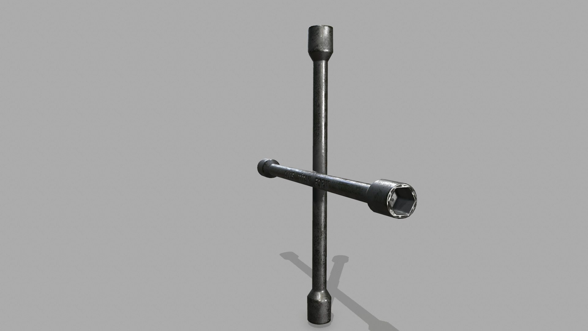 Lug Wrench Low-poly 3D model_7