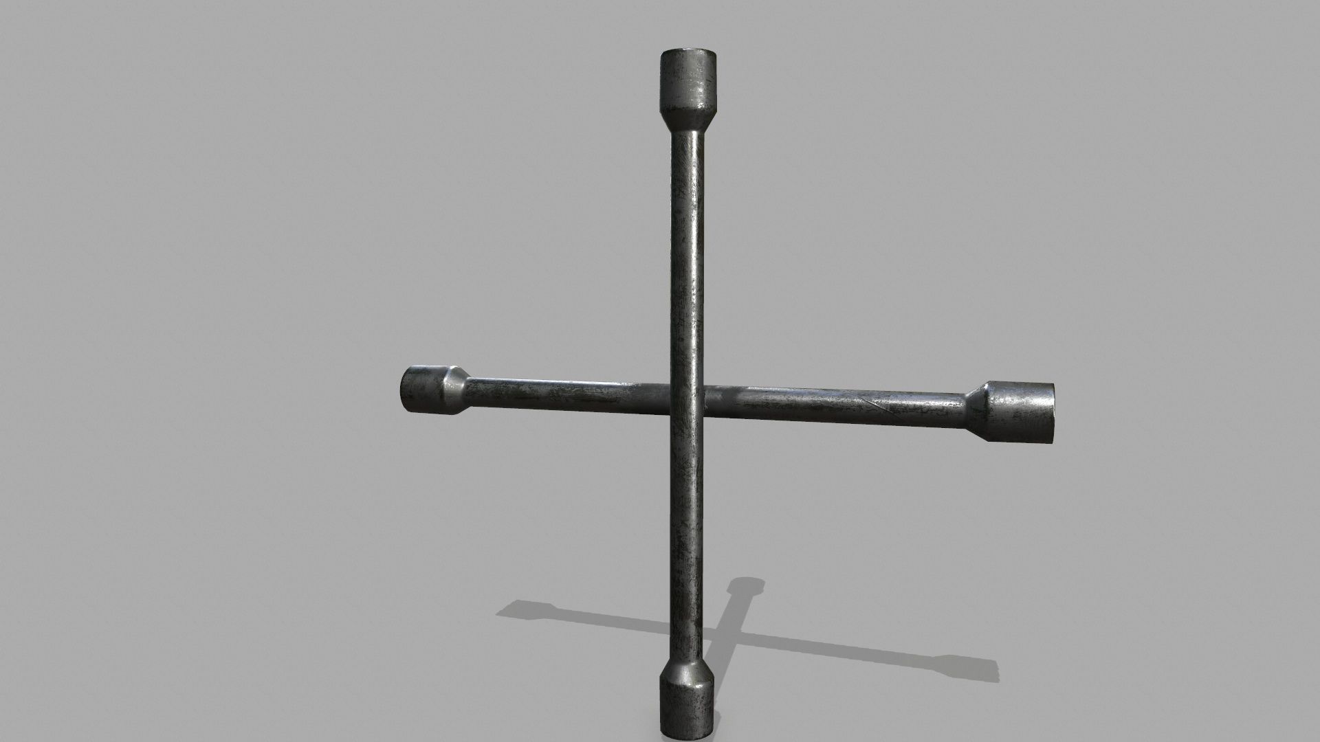 Lug Wrench Low-poly 3D model_5