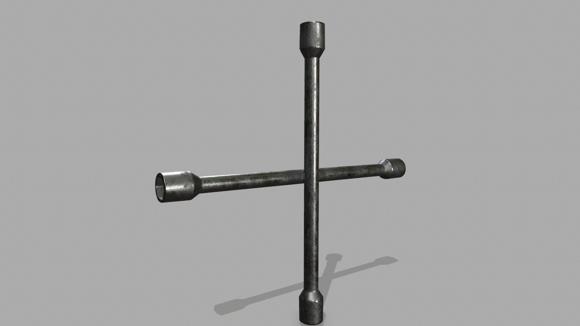 Lug Wrench Low-poly 3D model_6