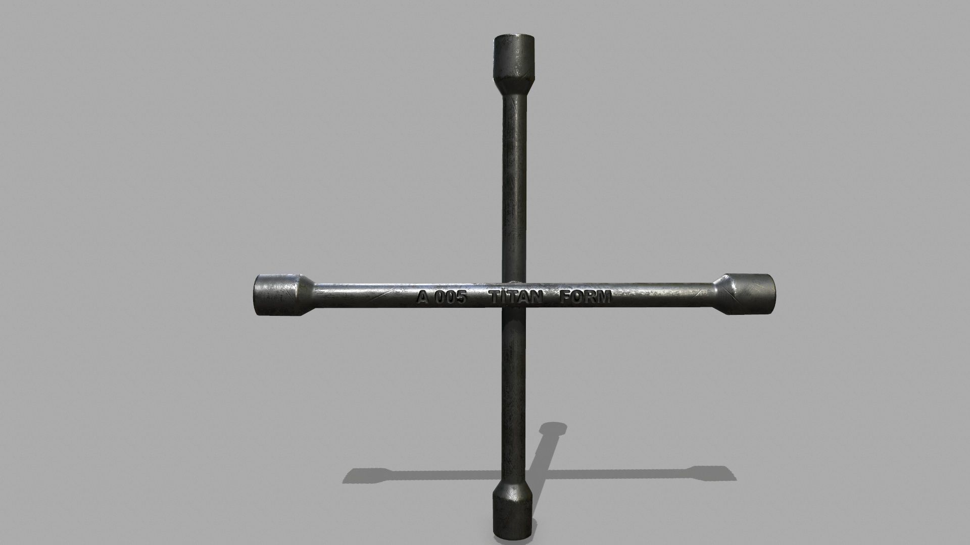 Lug Wrench Low-poly 3D model_2