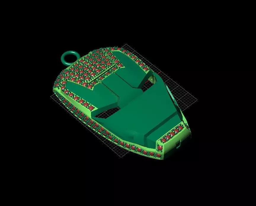 Iron Man Diamond Pendant  3D model_0