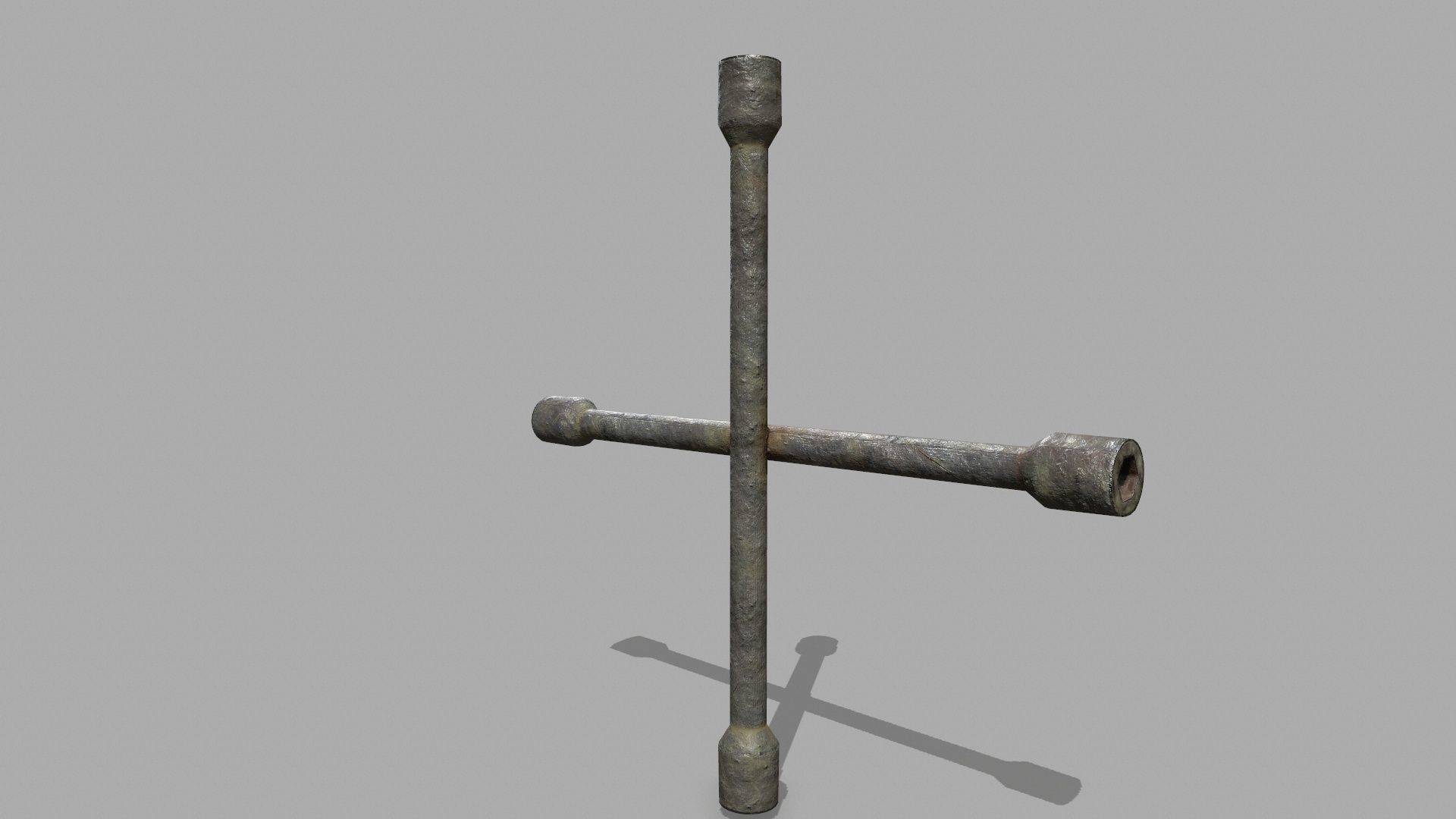  Lug Wrench Low-poly 3D model_4