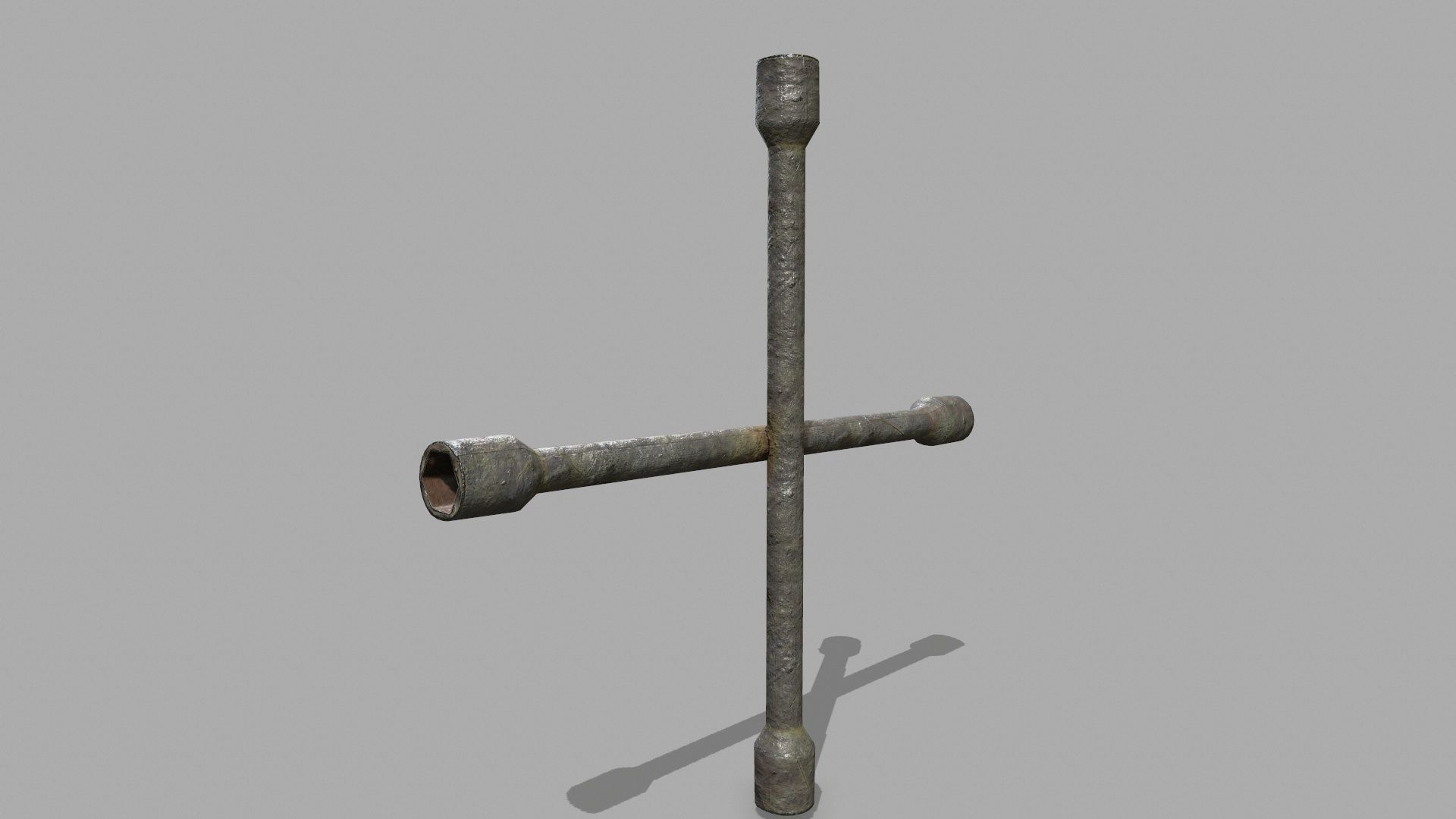  Lug Wrench Low-poly 3D model_5