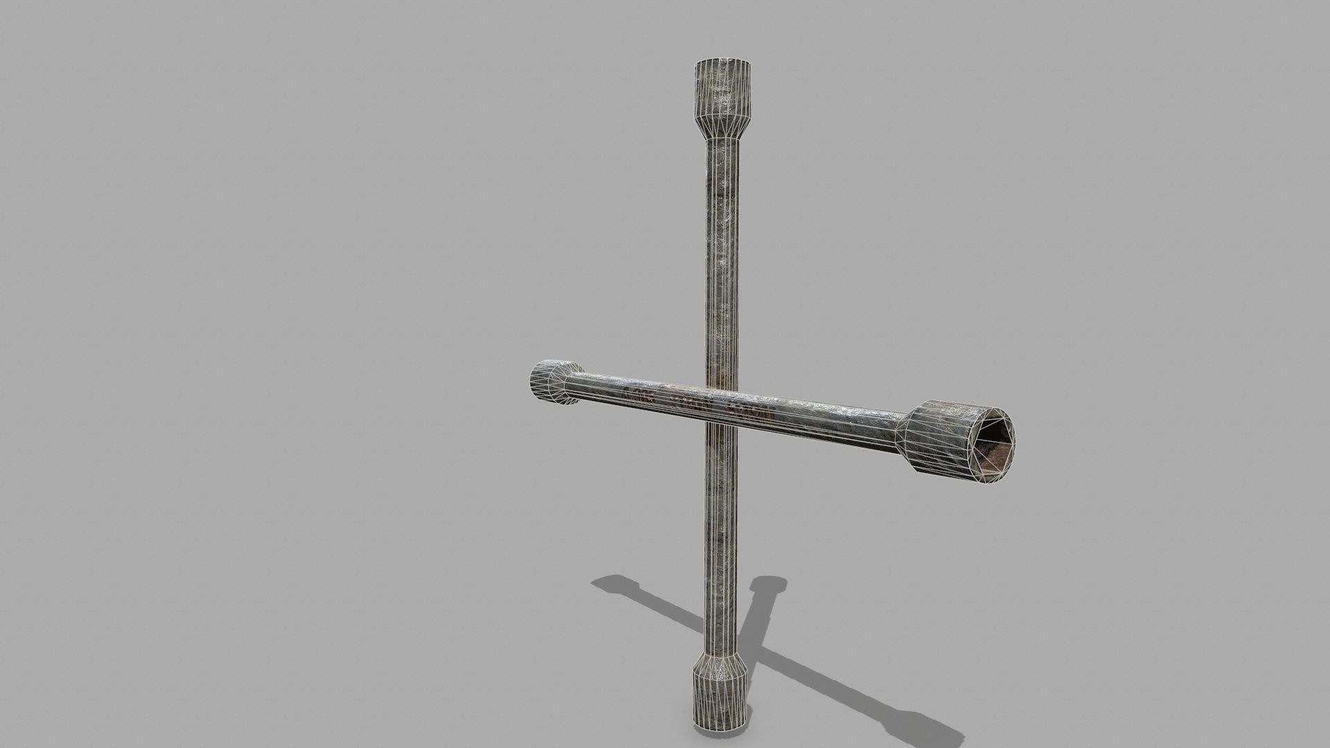  Lug Wrench Low-poly 3D model_7