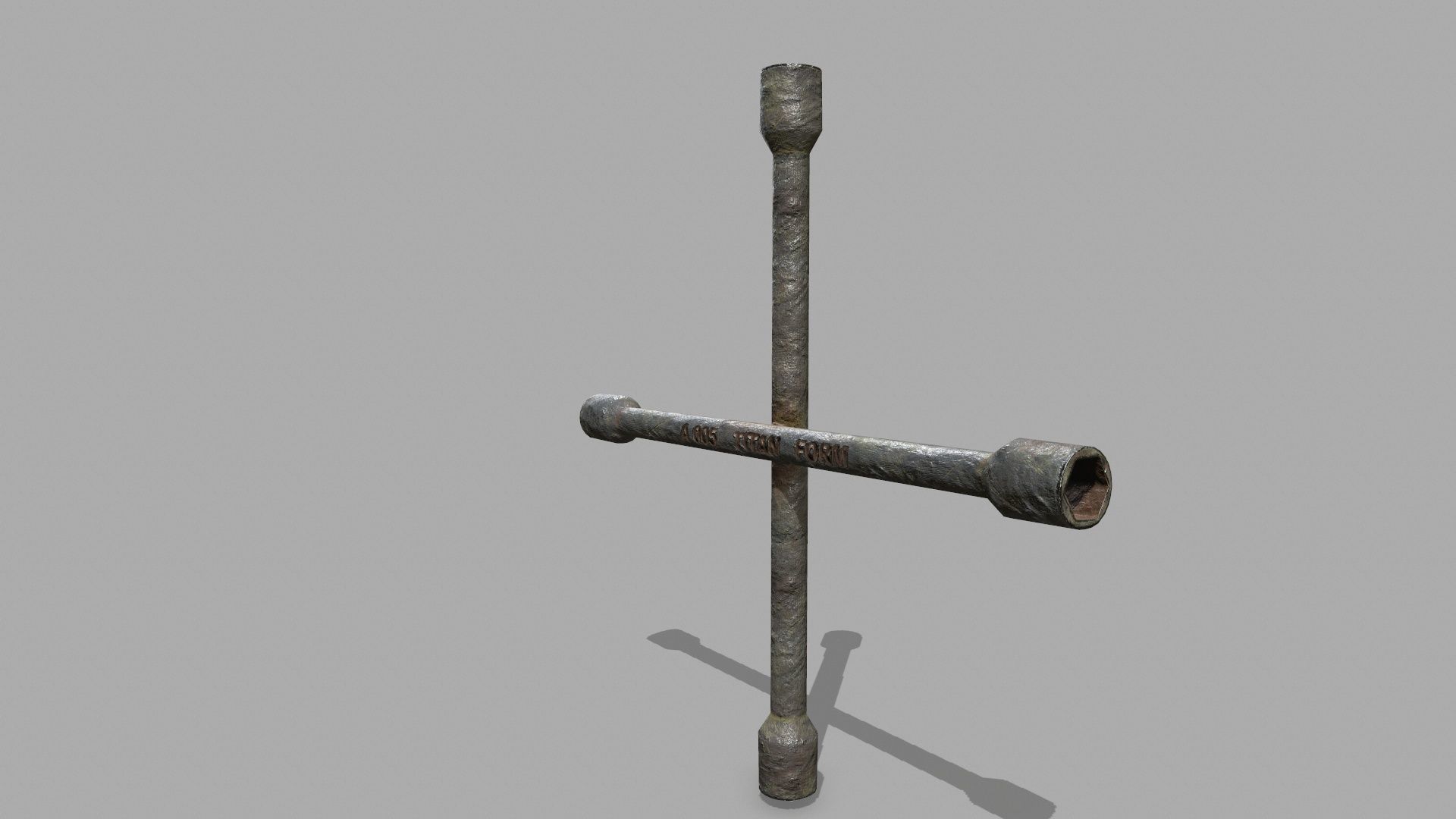  Lug Wrench Low-poly 3D model_6