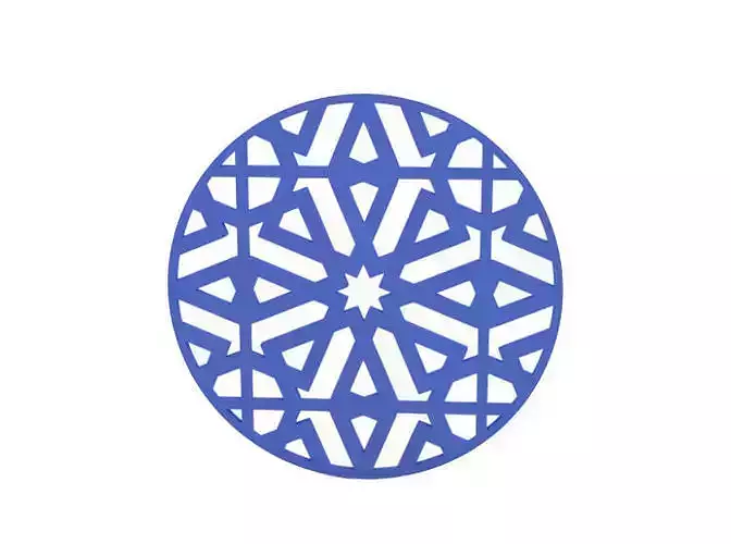 Coaster snowflake cut out design