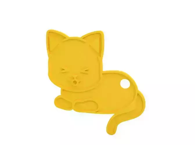 Keychain kitty cat teether