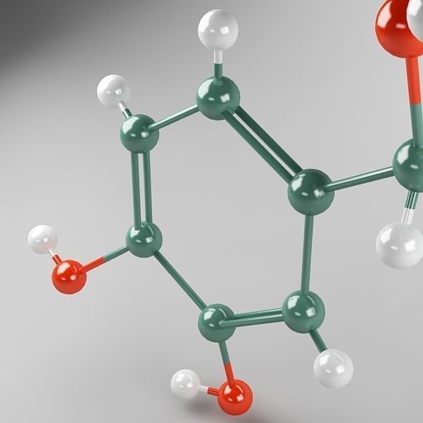 Molecule Adrenaline 3D model_3
