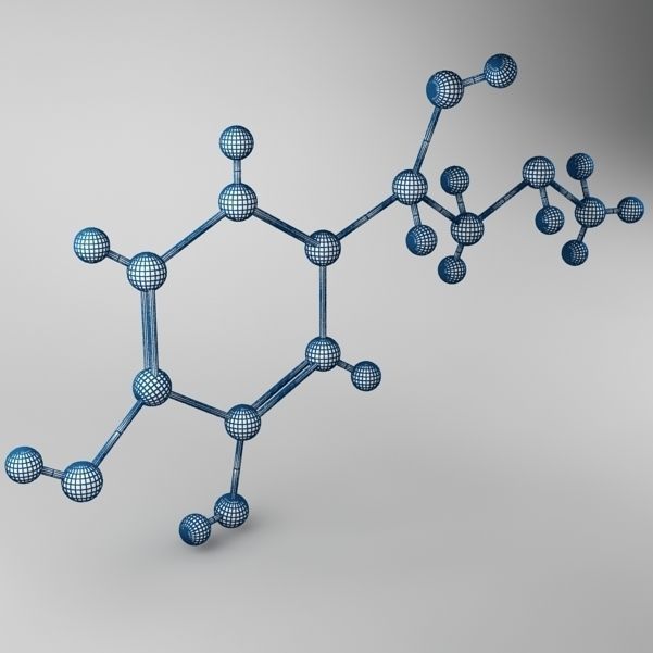 Molecule Adrenaline 3D model_9