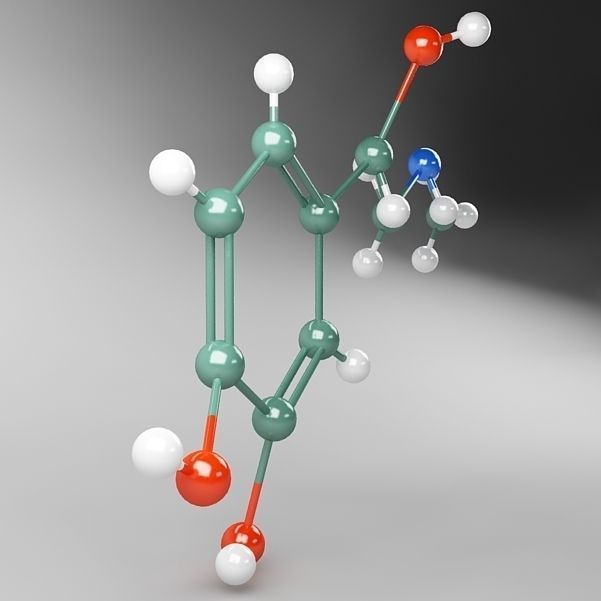 Molecule Adrenaline 3D model_4