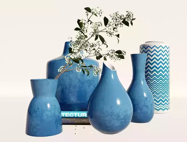 Blue vase 3D model